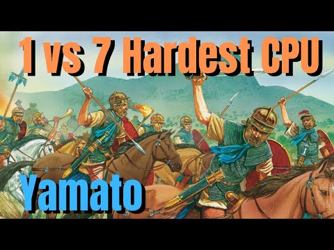 Age of Empires - 1 Yamato vs 7 Hardest CPU Gameplay - Random Map (Hill Country)