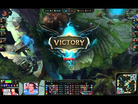 Hai vs Bjergsen Zed vs Twisted Fate Midlane Faker Feeder HL ✔146