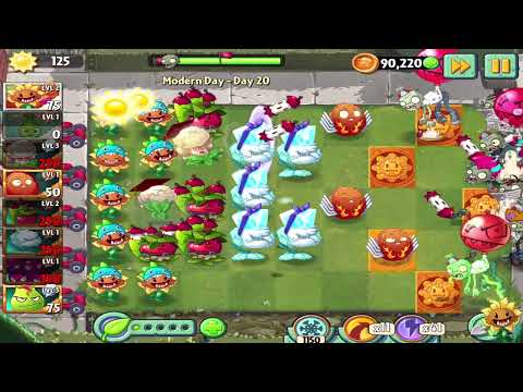 GUACODILE & PARSNIP - Modern Day 18-24 Levels Walkthrough - Plants vs Zombies 2