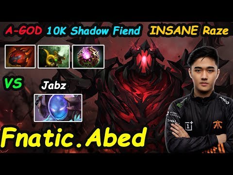 Fnatic Abed - [Shadow Fiend] vs Jabz [Arc Warden] INSANE RAZE A-GOD Dota 2 7.22 Gameplay