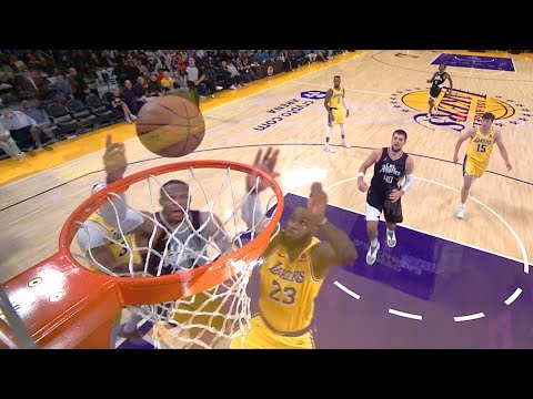 LeBron James with chase down block on Russell Westbrook made whole Lakers arena go crazy