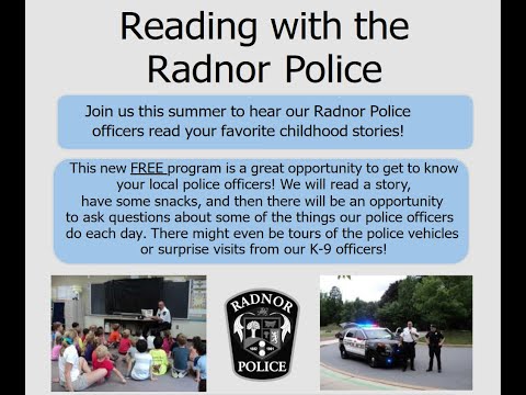 Radnor Police Reading in the Park