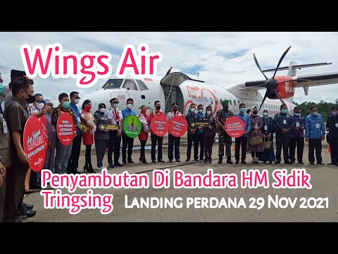 PENYAMBUTAN WINGS AIR ATR-72 600 DI BANDARA HM SIDIK BARITO UTARA