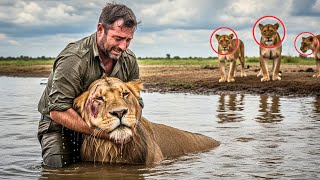 Ranger Pulls Lion from River – The Pride Did Something Unbelievable