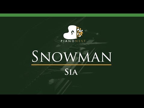 Sia - Snowman - LOWER Key (Piano Karaoke / Sing Along)