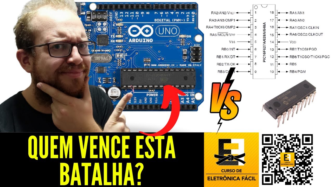 ATMEGA 328P ou PIC 16F628A - Qual Microcontrolador é Melhor? Eletronica Facil