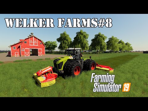 Mega bales.Mowing grass.Welker farms.Farming simulator 19.Time-lapse.