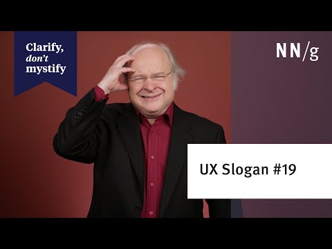 Clarify, Don't Mystify (UX Slogan #19)