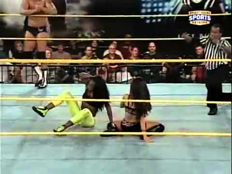 FCW:Naomi knight and Lucky Cannon vs AJ Lee and Peter Orlov