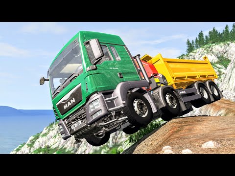 Realistic Cliff Drops #14 - BeamNG Drive Crashes | CrashBoomPunk