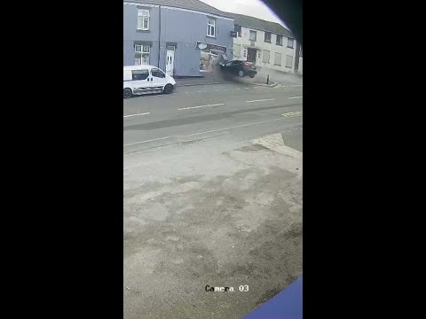 Driver crashes car into kebab shop, destroying building