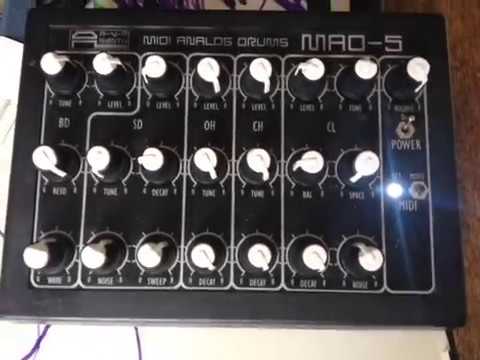StepPolyArp app polyrhythm on the MAD-5 with ARP2600 spring reverb