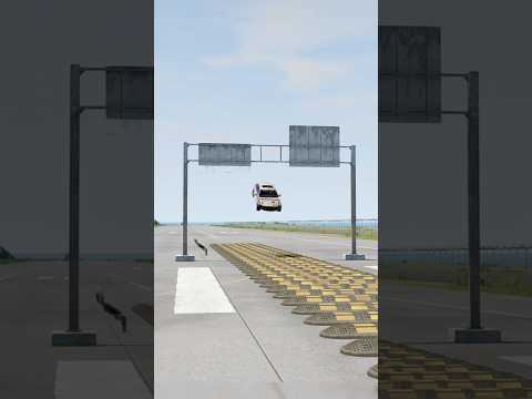 Vehicles vs 60 Oversized Speedbumps 😳 #beamng #beamngdrive #cars #crash #dashcam