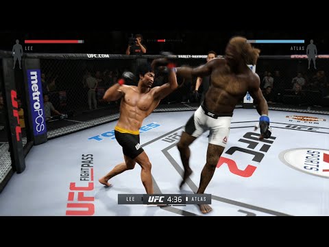 Bruce Lee vs. Titan Atlas jumbo EA sports UFC 2 KO Knockout Part 1