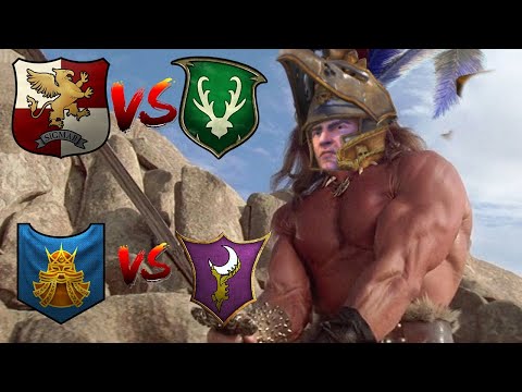 SIGMAR & GRUNGNI BLESS - Empire vs Wood Elves & Dwarfs vs Dark Elves | Total War Warhammer 2