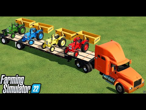 SMALL TRACTORS OF COLORS! TRANSPORTING URSUS TRACTORS TO THE CORN FIELD! Farming Simulator 22