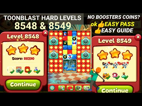 toon blast LEVELS 8548|8549 ⭐BOOM BOOM GAMEPLAY⭐
