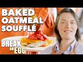 Dessert Style Oatmeal Soufflé With Rhubarb Strawberry Compote Break An Egg Food52