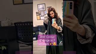 Watch this hair colour change from dark to light in 7 seconds 🙈 #hairstyle #changehaircolor #hair