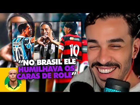 STAG REAGE: QUANDO RONALDINHO HUMILHAVA NO BRASIL! - DRIBLES, PASSES E GOLS | Clipes do Stag
