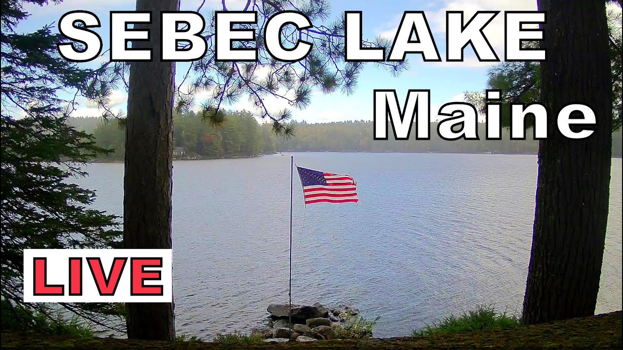 Live webcam view of Sebec Lake Waterfront View