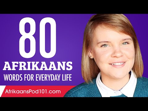 80 Afrikaans Words for Everyday Life - Basic Vocabulary #4