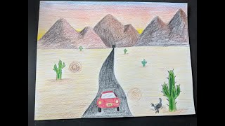 Desert Landscape PART TWO: Coloring!