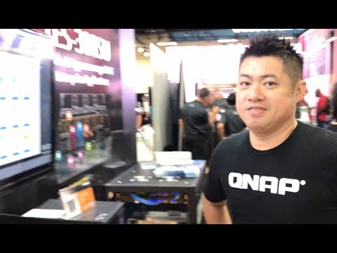 VMworld 2017 US - at QNAP, Product Marketing Director James Wu shows us the latest NASs and 10GbE