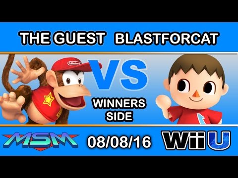 MSM 61 - The Guest (Diddy Kong) Vs. A2 | BlastForCat (Villager) Winners Side - Smash Wii U