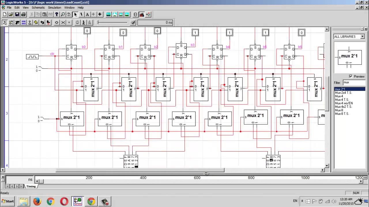 Digital Timer with load option (logic works)