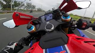 Download lagu CBR1000RR-R  Fire Blade test top speed with H2 R1 on highway part 1 mp3