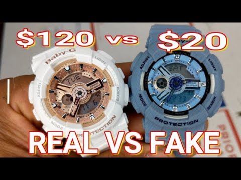 REAL $120 BABY-G SHOCK WATCH VS FAKE $20 BABY-G SHOCK WATCH (G-SHOCK WATCH)
