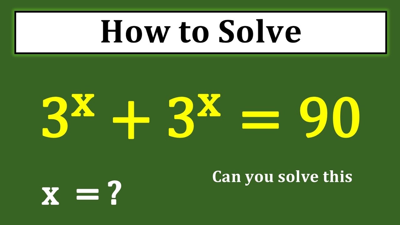 Germany | Can you solve this? | A Nice Math Olympiad Exponential Problem
