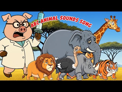 ABC Sick Animal Sounds Song 0919 | Visit Pig Doctor | ABC Song For Kids