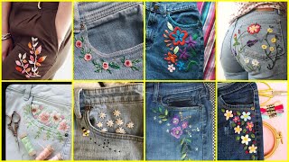 Denim embroidery / denim hand embroidery / jeans embroidery designs 