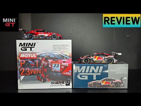 Mini GT - Super GT Nissan GTR Nismo GT500 Tsugio Matsuda & Honda NSX GT Type S GT500 Red Bull