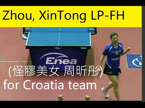 [TT raro Estilo] Long pips FH CNT Zhou XT na Liga Europa 2018