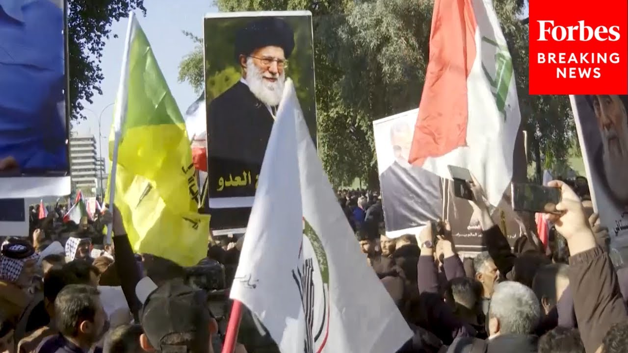 Video | Iraqis Hold Protest In Support Of Iranian Government Outside Embassy In Baghdad
