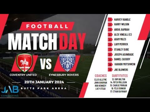Coventry United Vs Eynesbury Rovers 20.01.2024