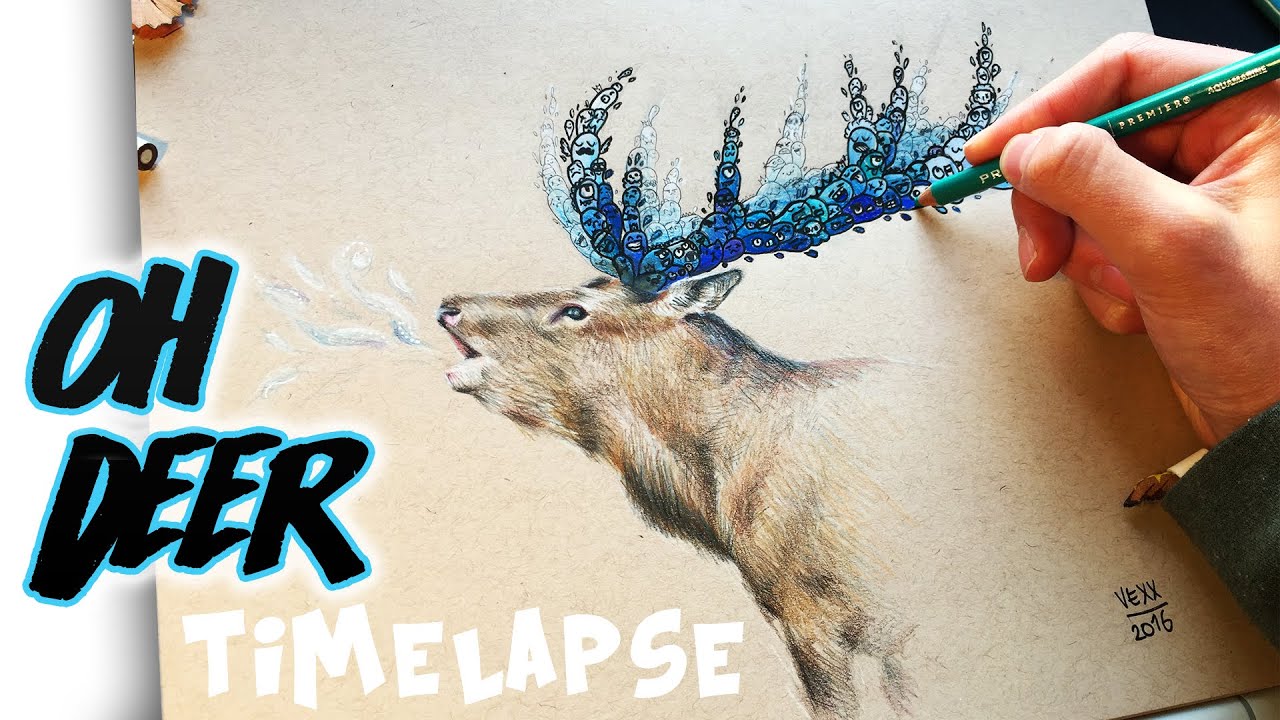 ANOTHER DOODLE DEER !! | Timelapse Drawing