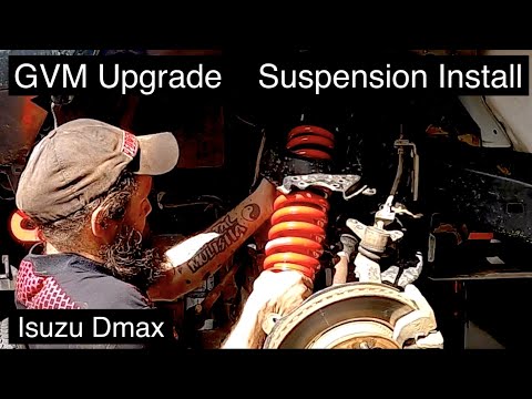 GVM upgrade, Isuzu Dmax Suspension install from front to rear, the new GVM is 3450kg. Wayne Groomes.