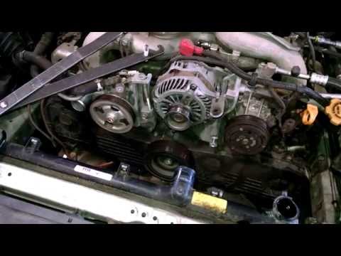 Timing belt replacement Subaru Legacy 2009 Water pump How to change WP and TB