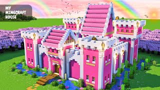 Minecraft: How to Build a Beautiful and Simple Pink Castle | Minecraft Tutorial