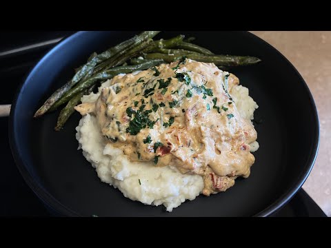 How To Make Creamy Tuscan Chicken Over Mashed Potatoes