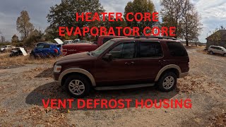2010 EXPLORER HEATER CORE , EVAPORATOR CORE REMOVAL