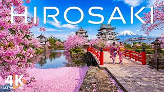 Spring in Japan [ Hirosaki ] 4K UHD 🏯 Sakura at Hirosaki Castle & Blossom Carpets in the Park