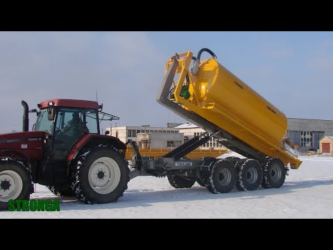 Stronga HookLoada HL250T - Telescopic trailer in snowy conditions