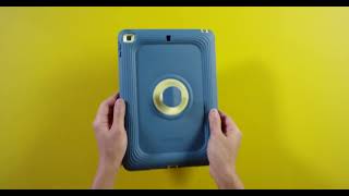 OtterBox EasyGrab iPad Mini 7/6 Hoes met Hoofdsteunbevestiging Blauw video