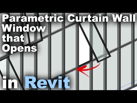 Parametric Curtain Wall Window that Opens Family in Revit Tutorial