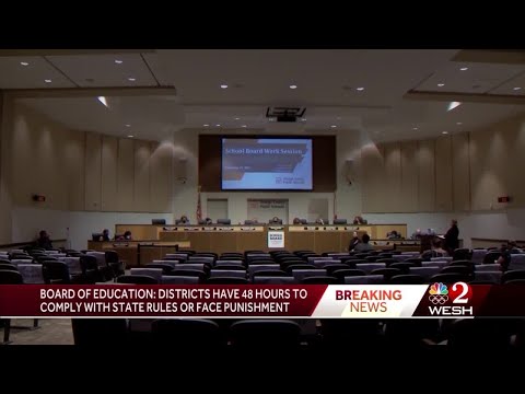 Board of Education: Districts have 48 hours to comply with state rules or face punishment